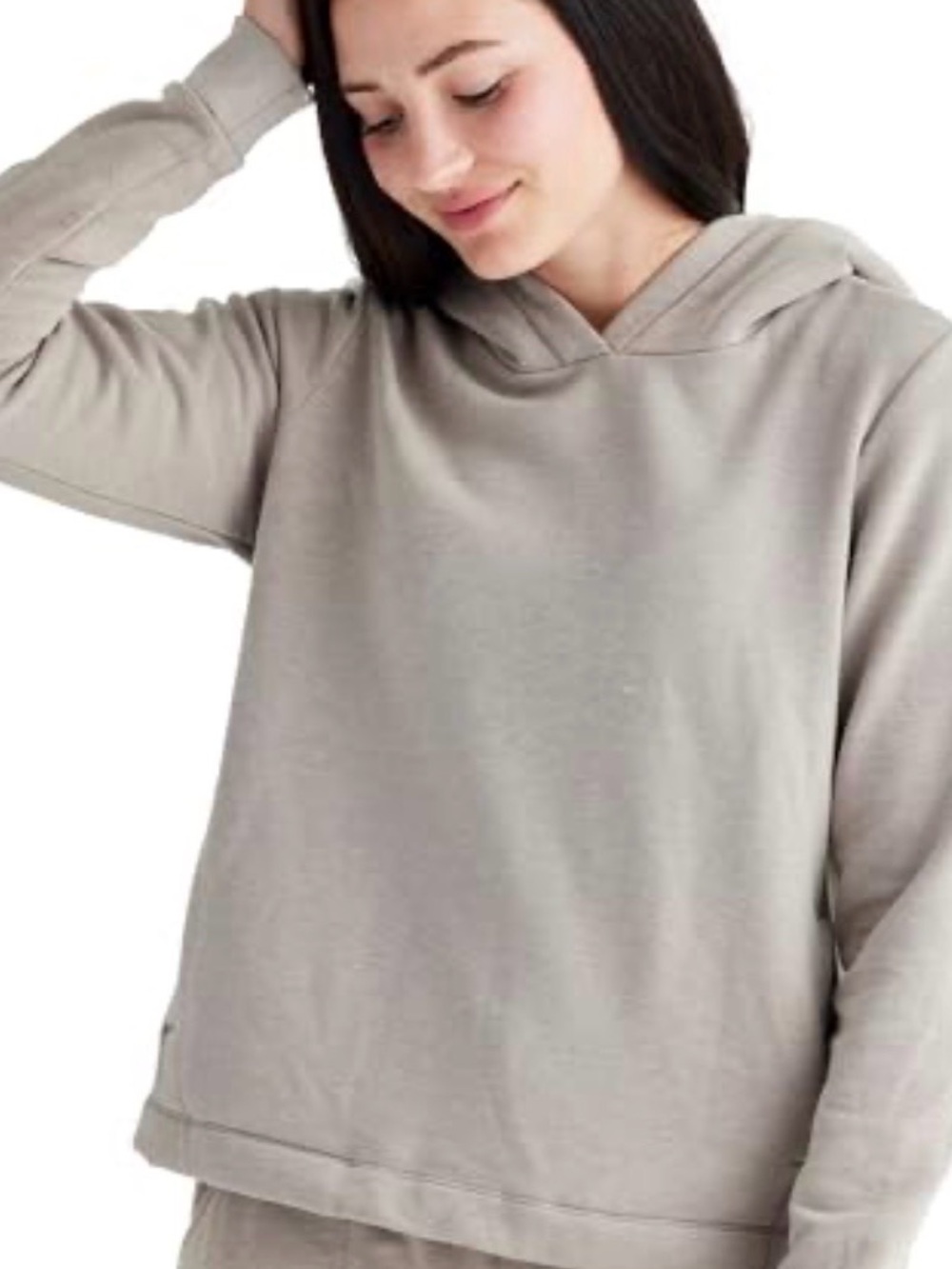 Free Fly Women's Bamboo Lightweight Fleece Cropped Hoodie size Small